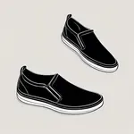 black slip-on shoes image